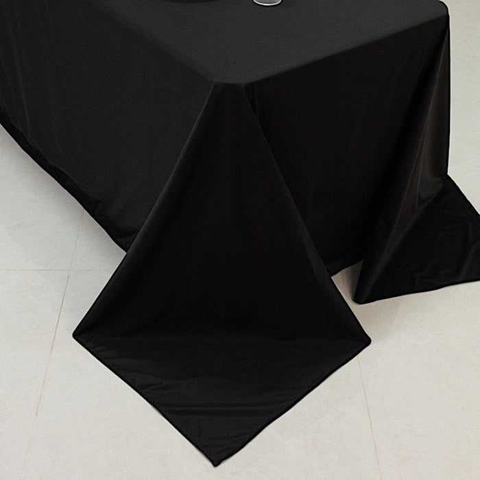 90" x 156" Fire Retardant Scuba Polyester Rectangle Tablecloth