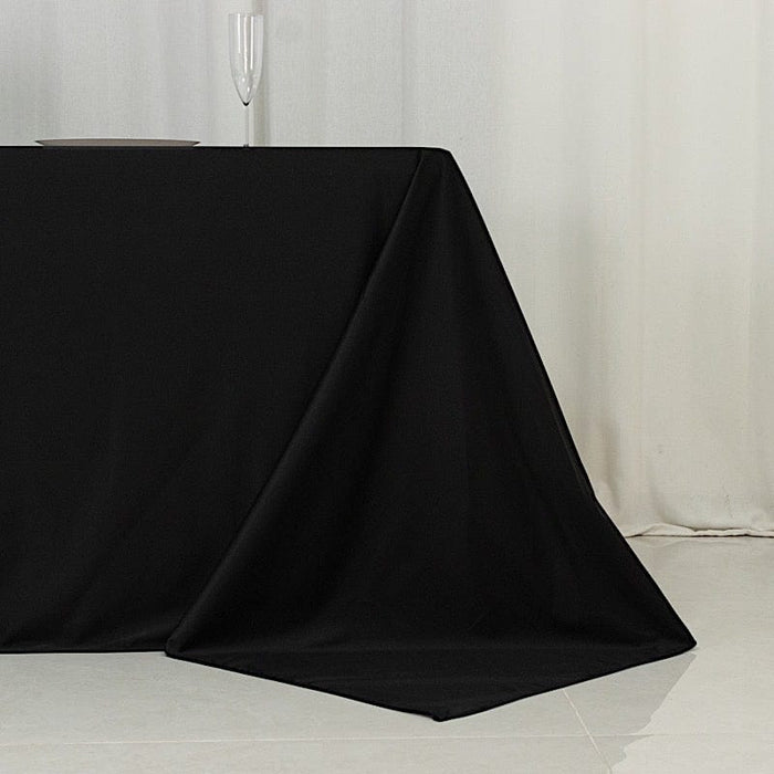 90" x 156" Fire Retardant Scuba Polyester Rectangle Tablecloth