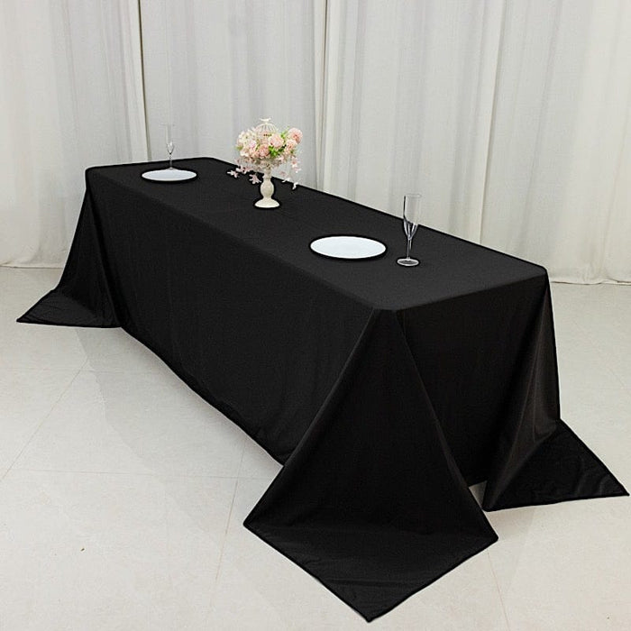 90" x 156" Fire Retardant Scuba Polyester Rectangle Tablecloth