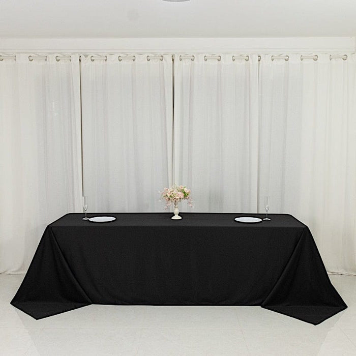 90" x 156" Fire Retardant Scuba Polyester Rectangle Tablecloth