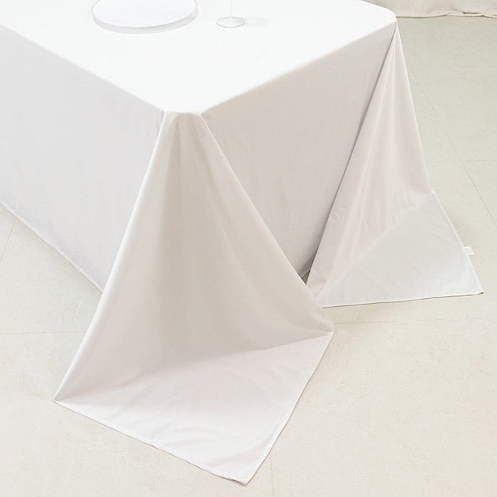 90" x 156" Fire Retardant Scuba Polyester Rectangle Tablecloth