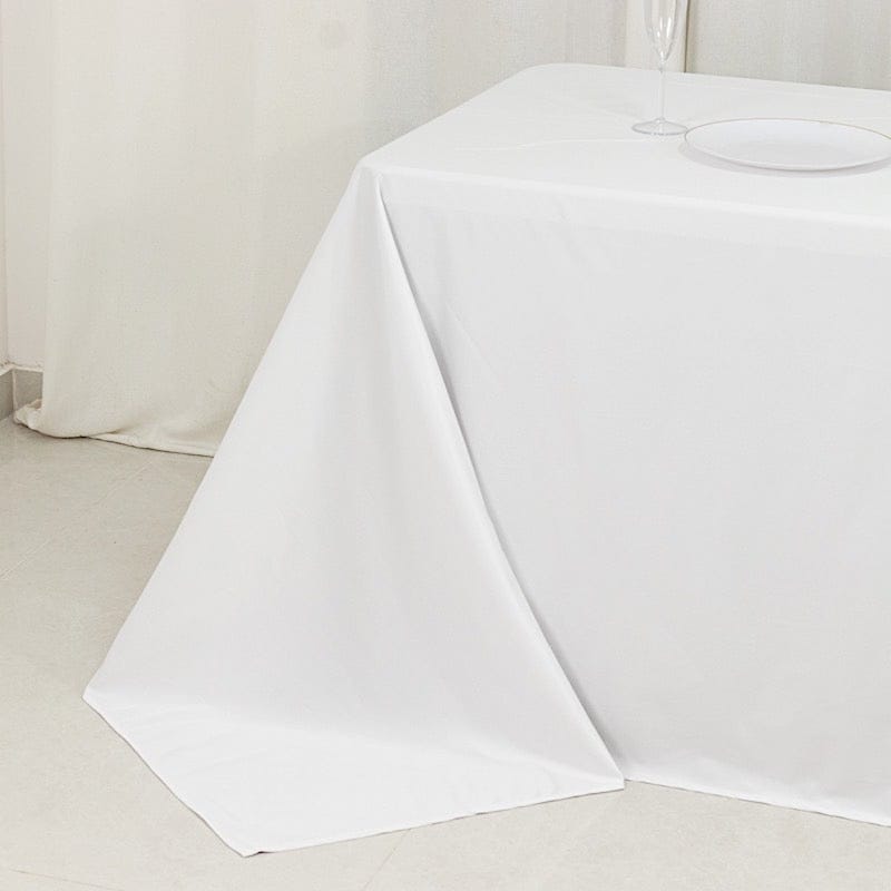 90" x 156" Fire Retardant Scuba Polyester Rectangle Tablecloth