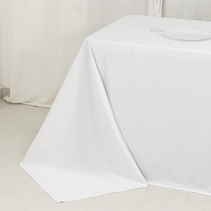 90" x 156" Fire Retardant Scuba Polyester Rectangle Tablecloth