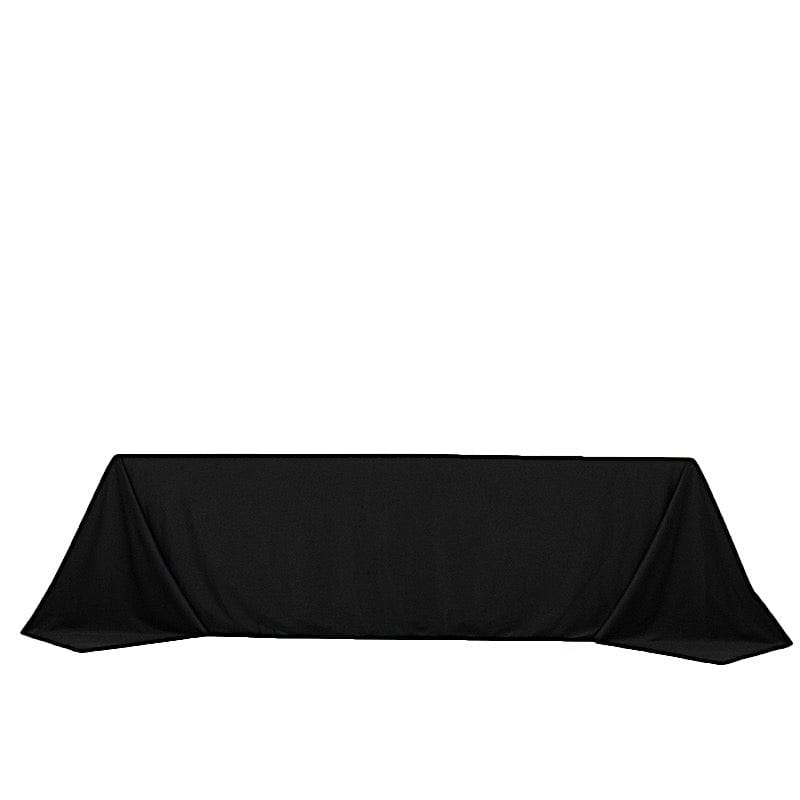 90" x 156" Fire Retardant Scuba Polyester Rectangle Tablecloth TAB_SCUBA_IFR_90156_BLK