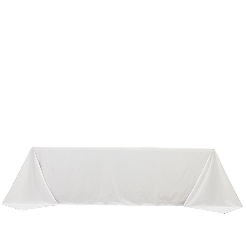 90" x 156" Fire Retardant Scuba Polyester Rectangle Tablecloth TAB_SCUBA_IFR_90156_WHT