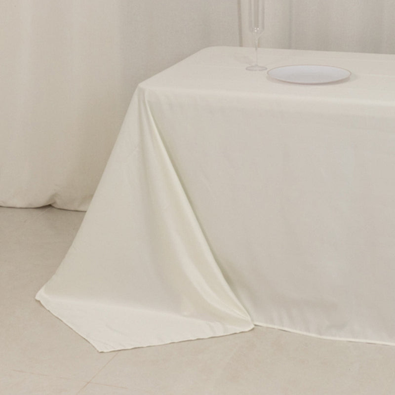 90" x 156" Lamour Satin Rectangular Tablecloth