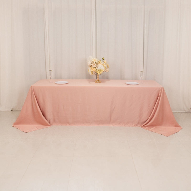 90" x 156" Lamour Satin Rectangular Tablecloth