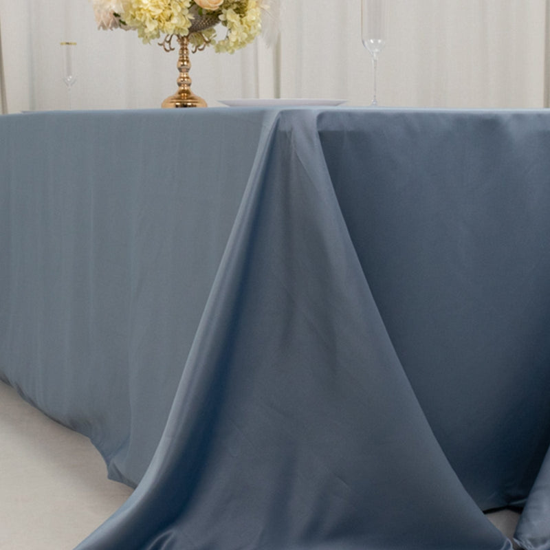 90" x 156" Lamour Satin Rectangular Tablecloth
