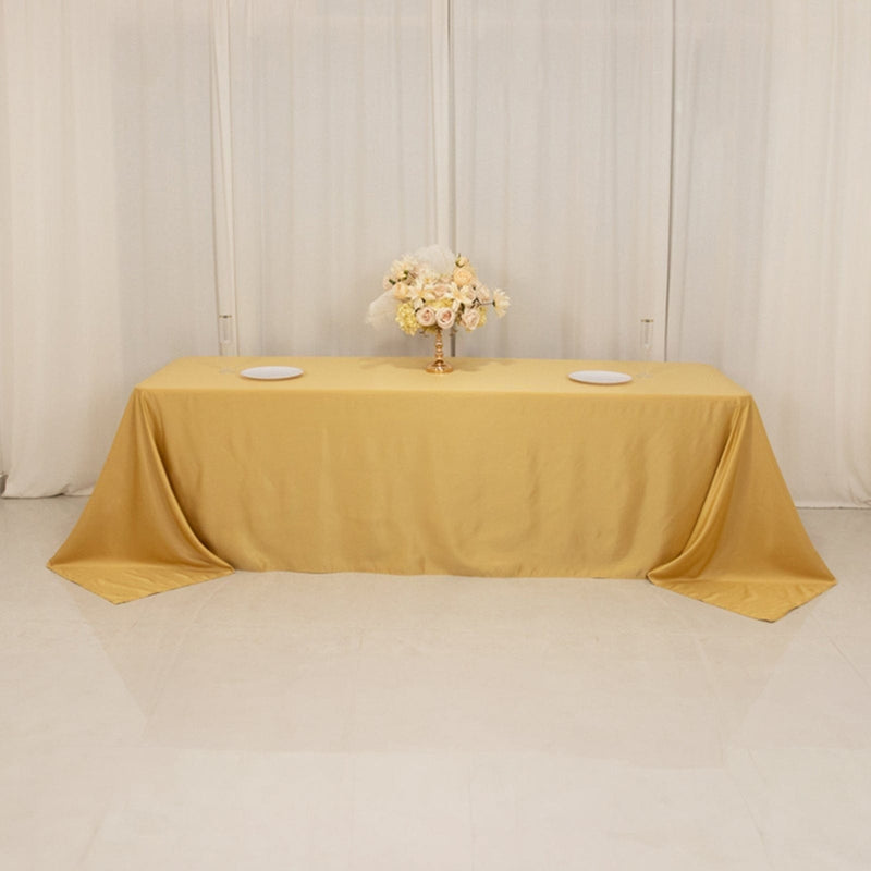 90" x 156" Lamour Satin Rectangular Tablecloth