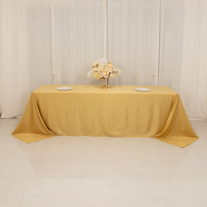 90" x 156" Lamour Satin Rectangular Tablecloth