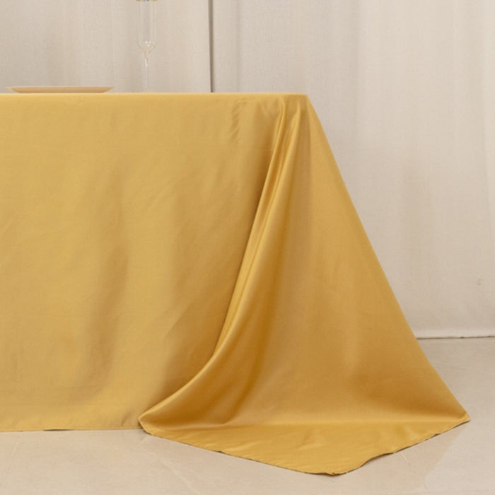 90" x 156" Lamour Satin Rectangular Tablecloth