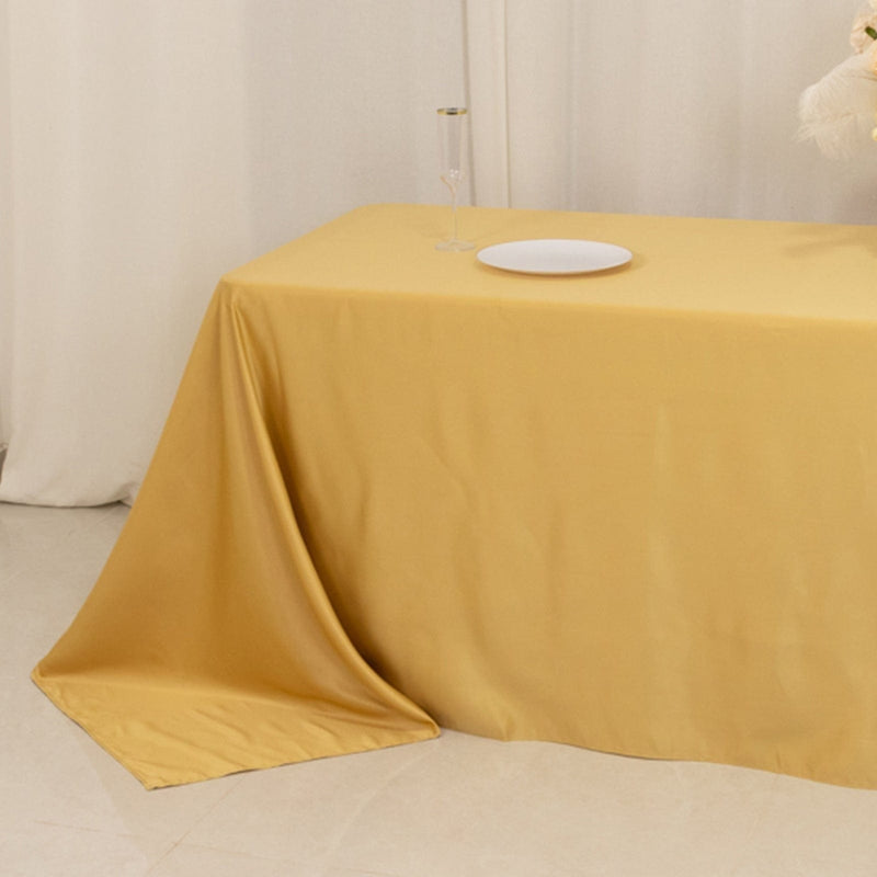 90" x 156" Lamour Satin Rectangular Tablecloth