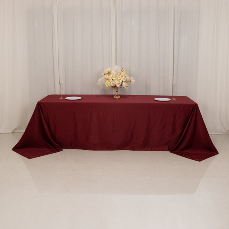90" x 156" Lamour Satin Rectangular Tablecloth