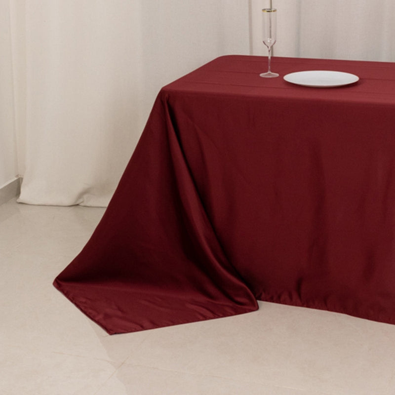 90" x 156" Lamour Satin Rectangular Tablecloth
