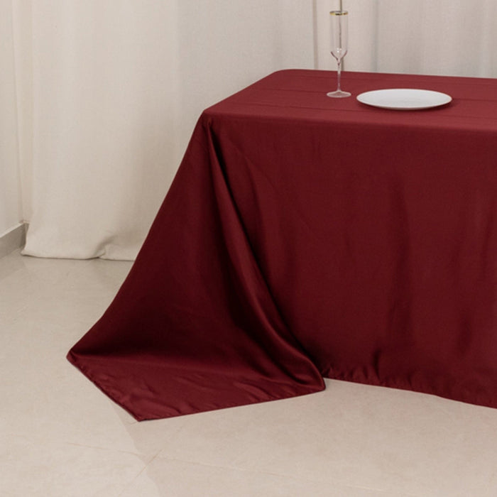 90" x 156" Lamour Satin Rectangular Tablecloth