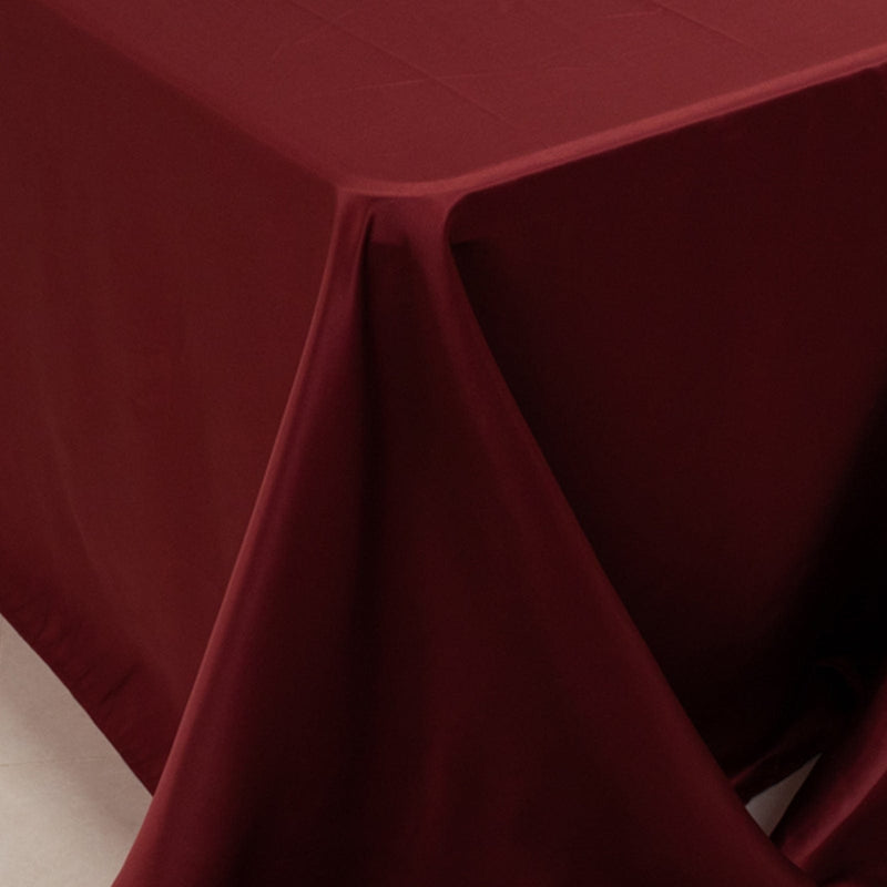 90" x 156" Lamour Satin Rectangular Tablecloth