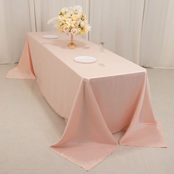 90" x 156" Lamour Satin Rectangular Tablecloth