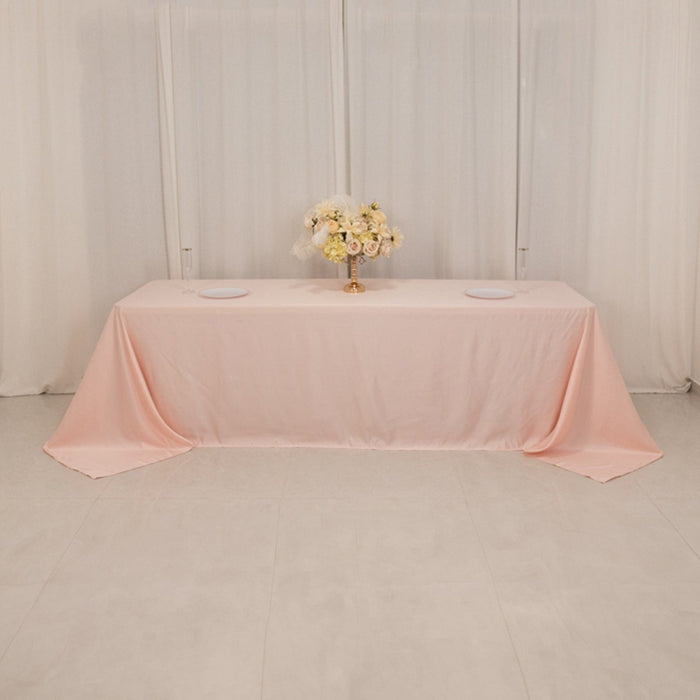 90" x 156" Lamour Satin Rectangular Tablecloth
