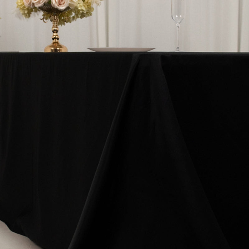 90" x 156" Lamour Satin Rectangular Tablecloth