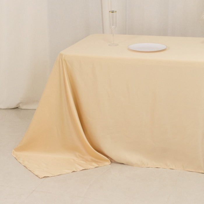 90" x 156" Lamour Satin Rectangular Tablecloth