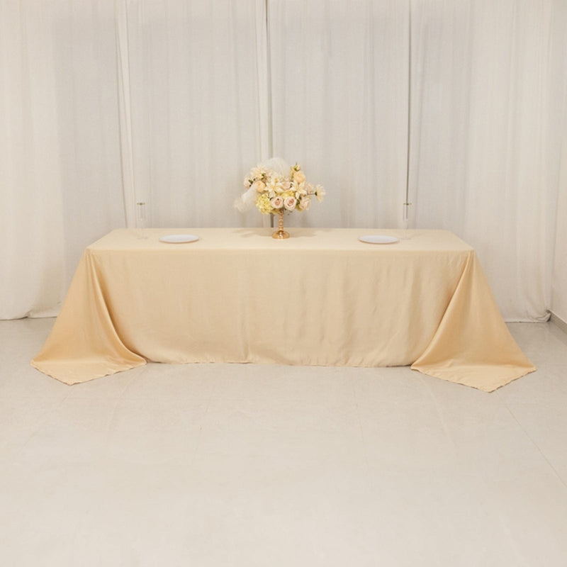 90" x 156" Lamour Satin Rectangular Tablecloth