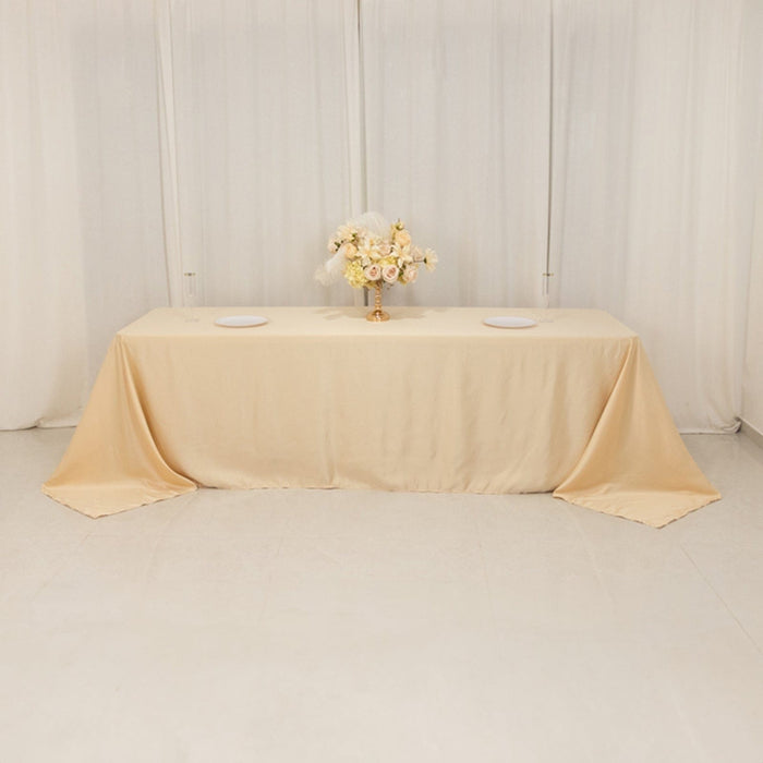 90" x 156" Lamour Satin Rectangular Tablecloth
