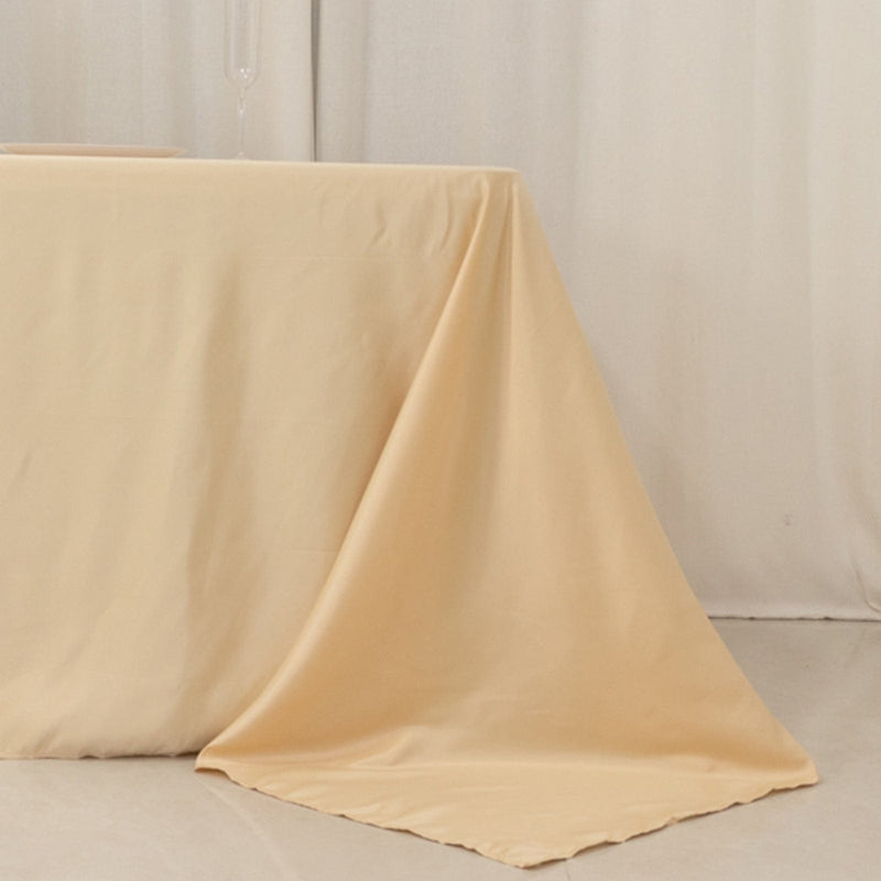 90" x 156" Lamour Satin Rectangular Tablecloth