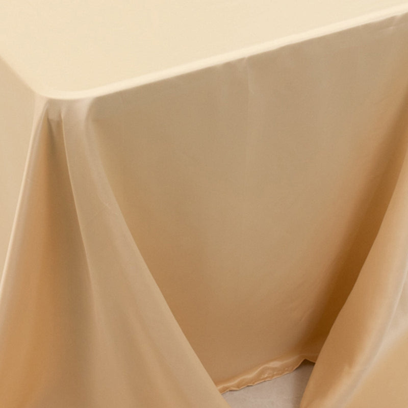 90" x 156" Lamour Satin Rectangular Tablecloth