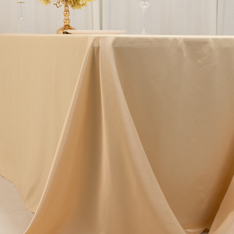 90" x 156" Lamour Satin Rectangular Tablecloth