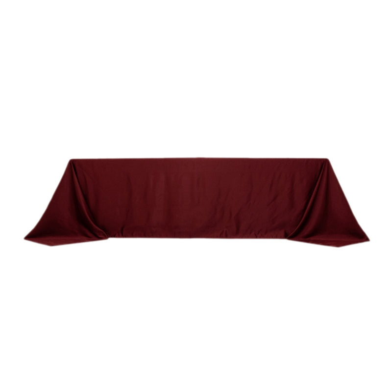 90" x 156" Lamour Satin Rectangular Tablecloth TAB_LAMR_90156_BURG