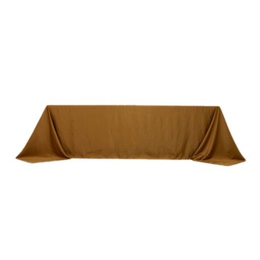 90" x 156" Lamour Satin Rectangular Tablecloth TAB_LAMR_90156_GOLD