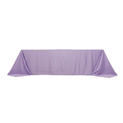 90" x 156" Lamour Satin Rectangular Tablecloth TAB_LAMR_90156_LAV