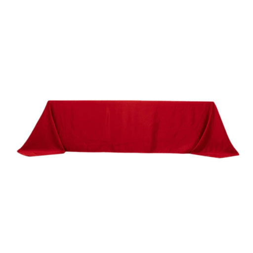 90" x 156" Lamour Satin Rectangular Tablecloth TAB_LAMR_90156_RED