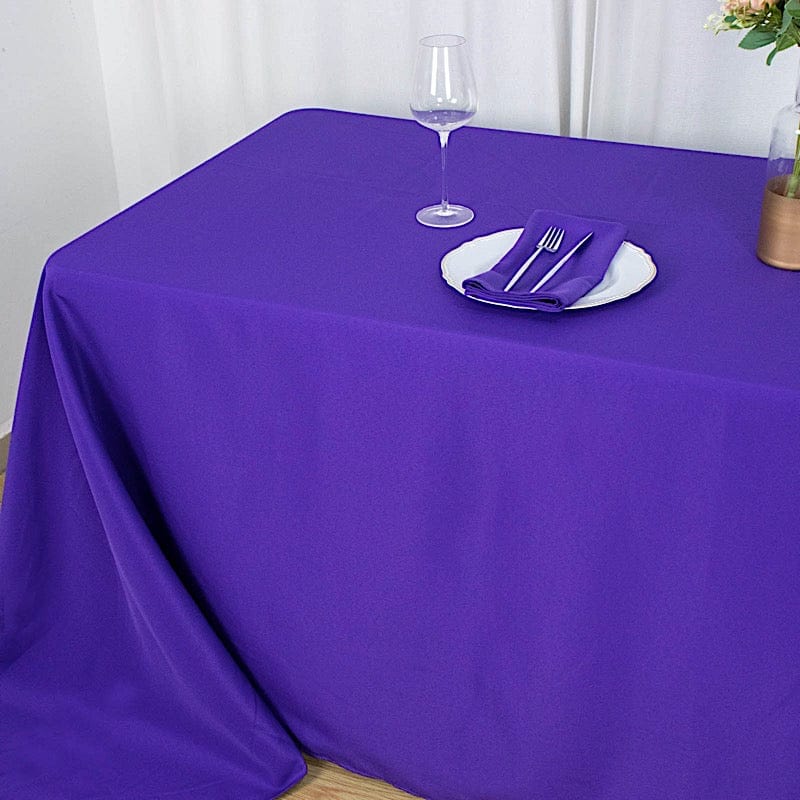 90" x 156" Premium Polyester Rectangular Tablecloth