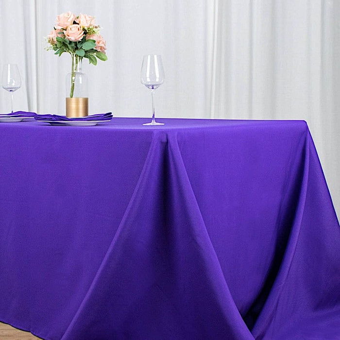 90" x 156" Premium Polyester Rectangular Tablecloth
