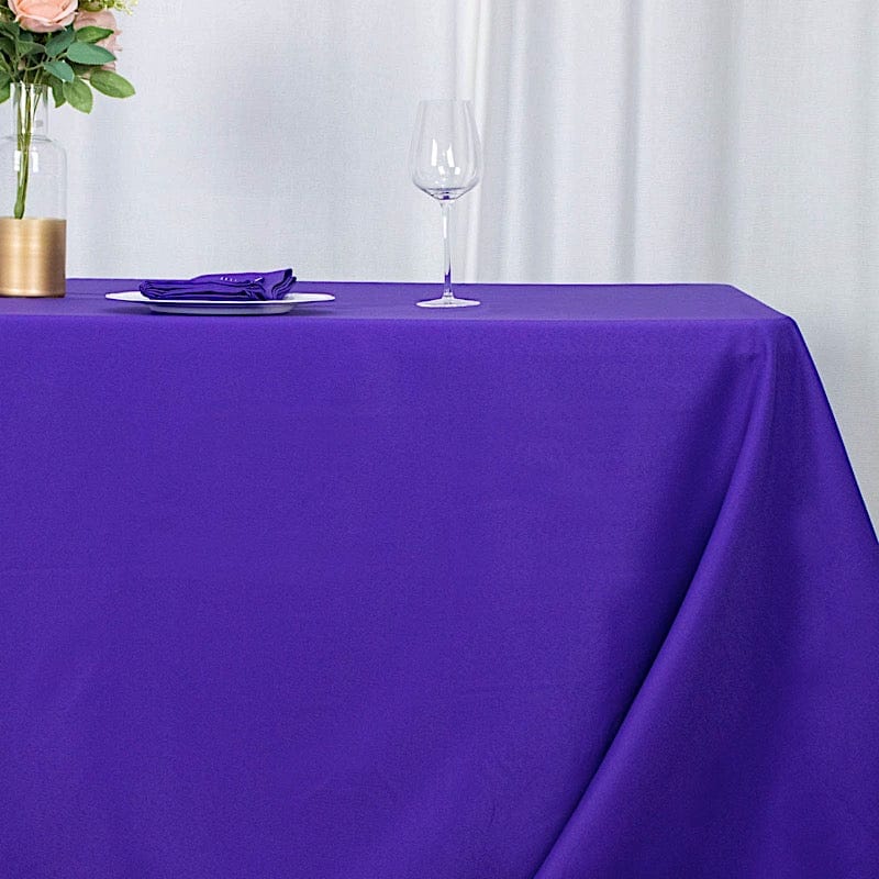 90" x 156" Premium Polyester Rectangular Tablecloth
