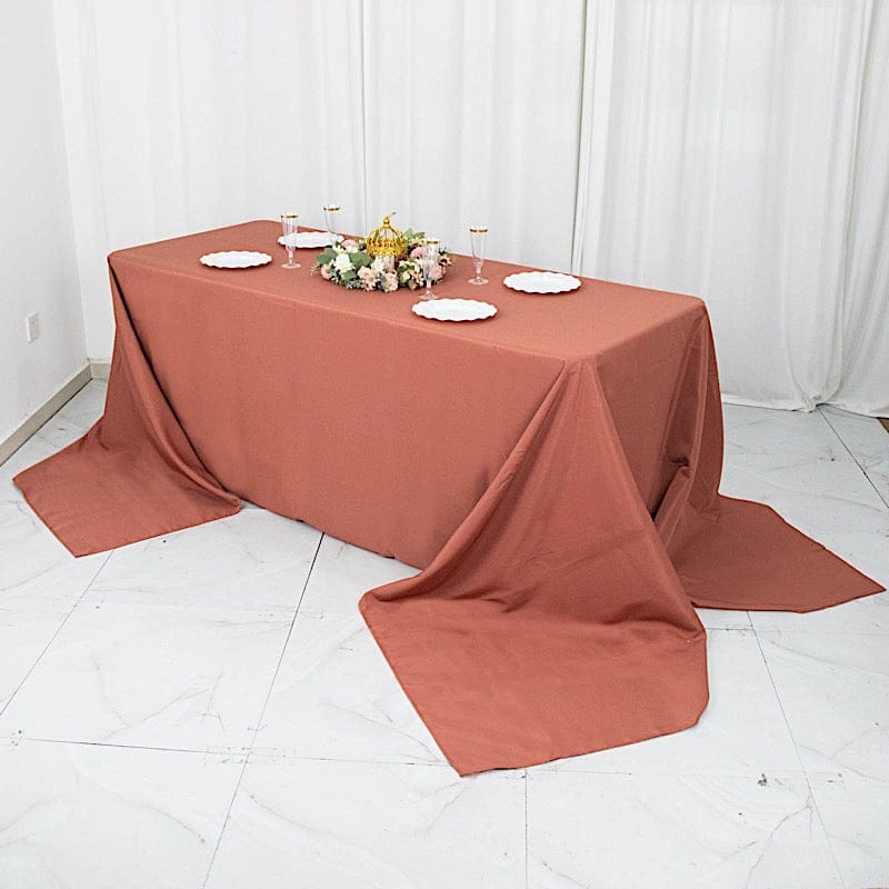 90" x 156" Premium Polyester Rectangular Tablecloth