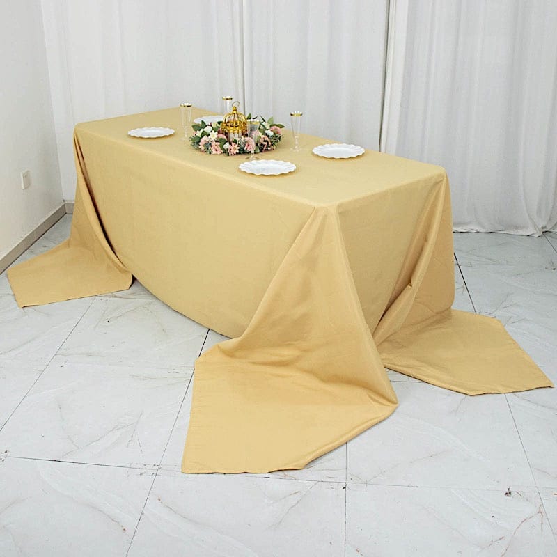 90" x 156" Premium Polyester Rectangular Tablecloth