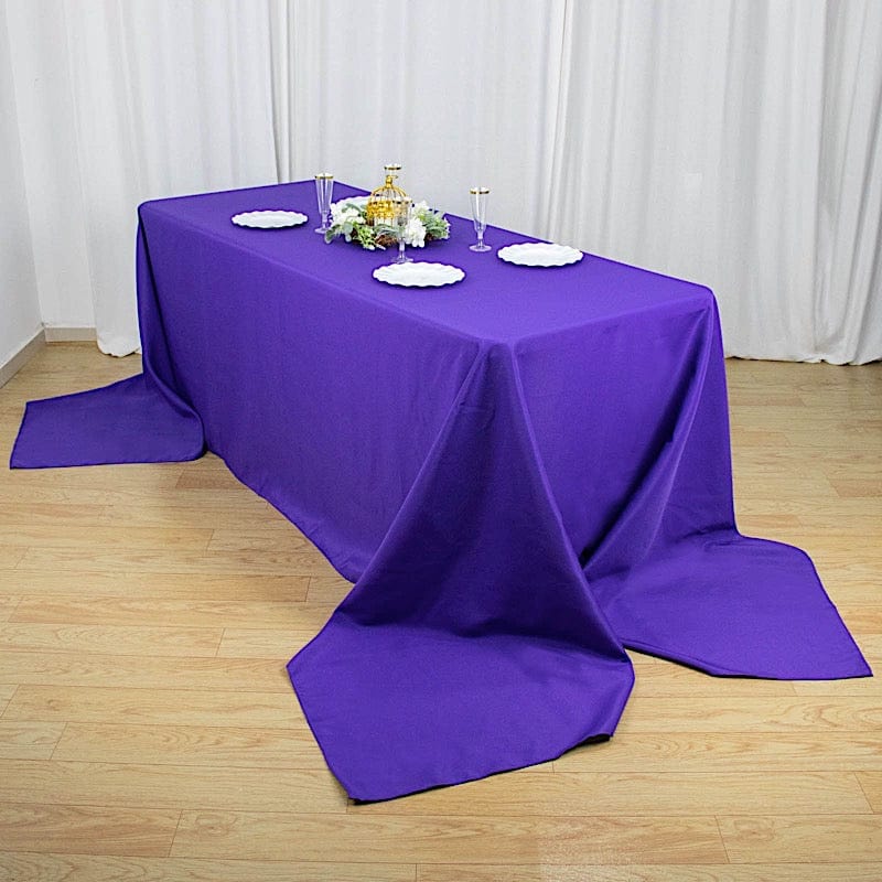 90" x 156" Premium Polyester Rectangular Tablecloth