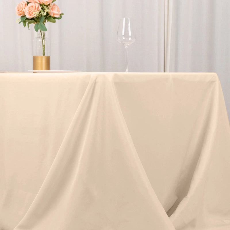 90" x 156" Premium Polyester Rectangular Tablecloth