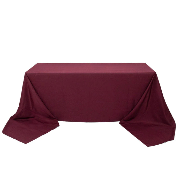 90" x 156" Premium Polyester Rectangular Tablecloth TAB_90156_BURG_PRM