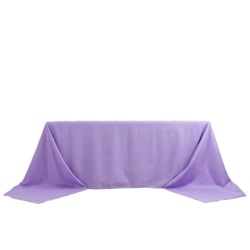 90" x 156" Premium Polyester Rectangular Tablecloth TAB_90156_LAV_PRM