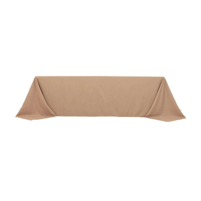 90" x 156" Premium Polyester Rectangular Tablecloth TAB_90156_NUDE_PRM