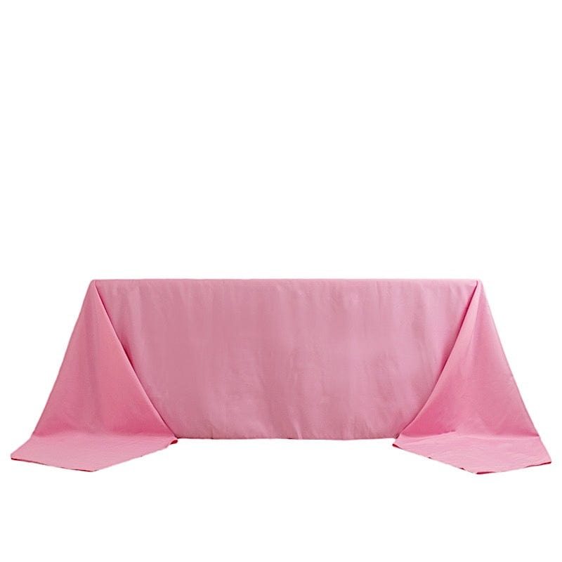 90" x 156" Premium Polyester Rectangular Tablecloth TAB_90156_PINK_PRM