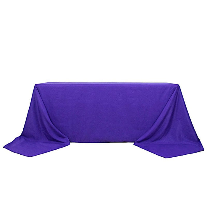 90" x 156" Premium Polyester Rectangular Tablecloth TAB_90156_PURP_PRM