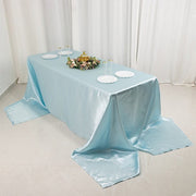 90" x 156" Satin Rectangular Tablecloth TAB_STN_90156_BLUE