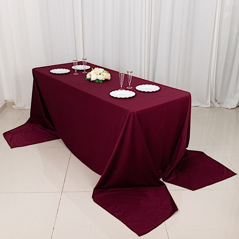 90" x 156" Scuba Polyester Rectangular Tablecloth