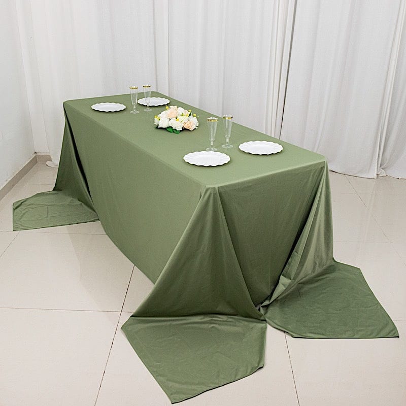 90" x 156" Scuba Polyester Rectangular Tablecloth