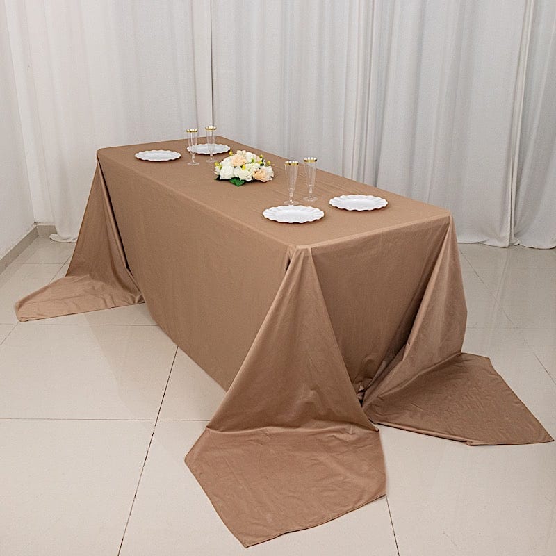90" x 156" Scuba Polyester Rectangular Tablecloth