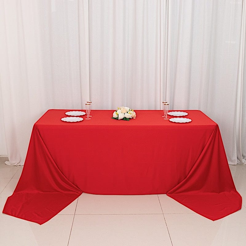 90" x 156" Scuba Polyester Rectangular Tablecloth